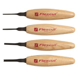 Flexcut Micro Tool Set of 4 - 90deg Parting Tools