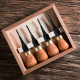 Flexcut Premium Mini Palm Chisels - Set of 4