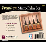 Flexcut Premium Micro Palm Chisels - Set of 4