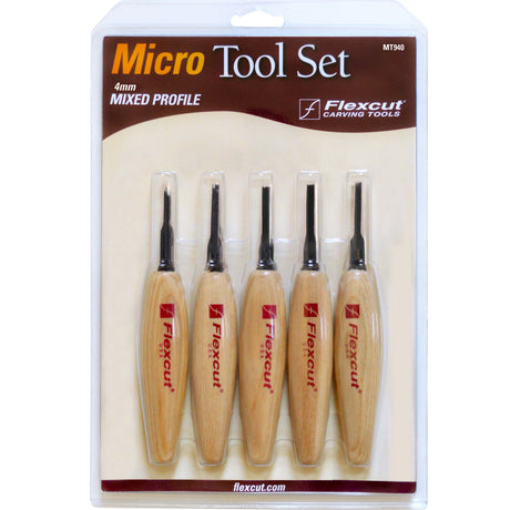 125790: Flexcut Micro Tool Set of 5 - 4mm Assortment