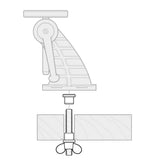 127005: Veritas Carver's Vise Dog Hole Mounting Hardware