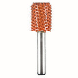 136510: Smooth End Cylinder Saburr Tooth Carbide Burrs - 1/4 inch Shank