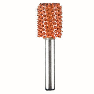 136510: Smooth End Cylinder Saburr Tooth Carbide Burrs - 1/4 inch Shank