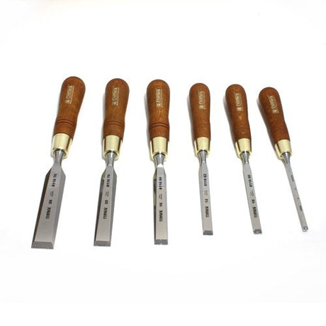 Narex Premium 6-Piece Bench Chisel Set in Wooden Box