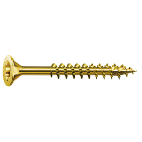 Spax Flat-Head Yellow Zinc T-Star Plus Screws