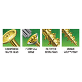 Spax Wafer Head Yellow Zinc T-Star Plus Screws