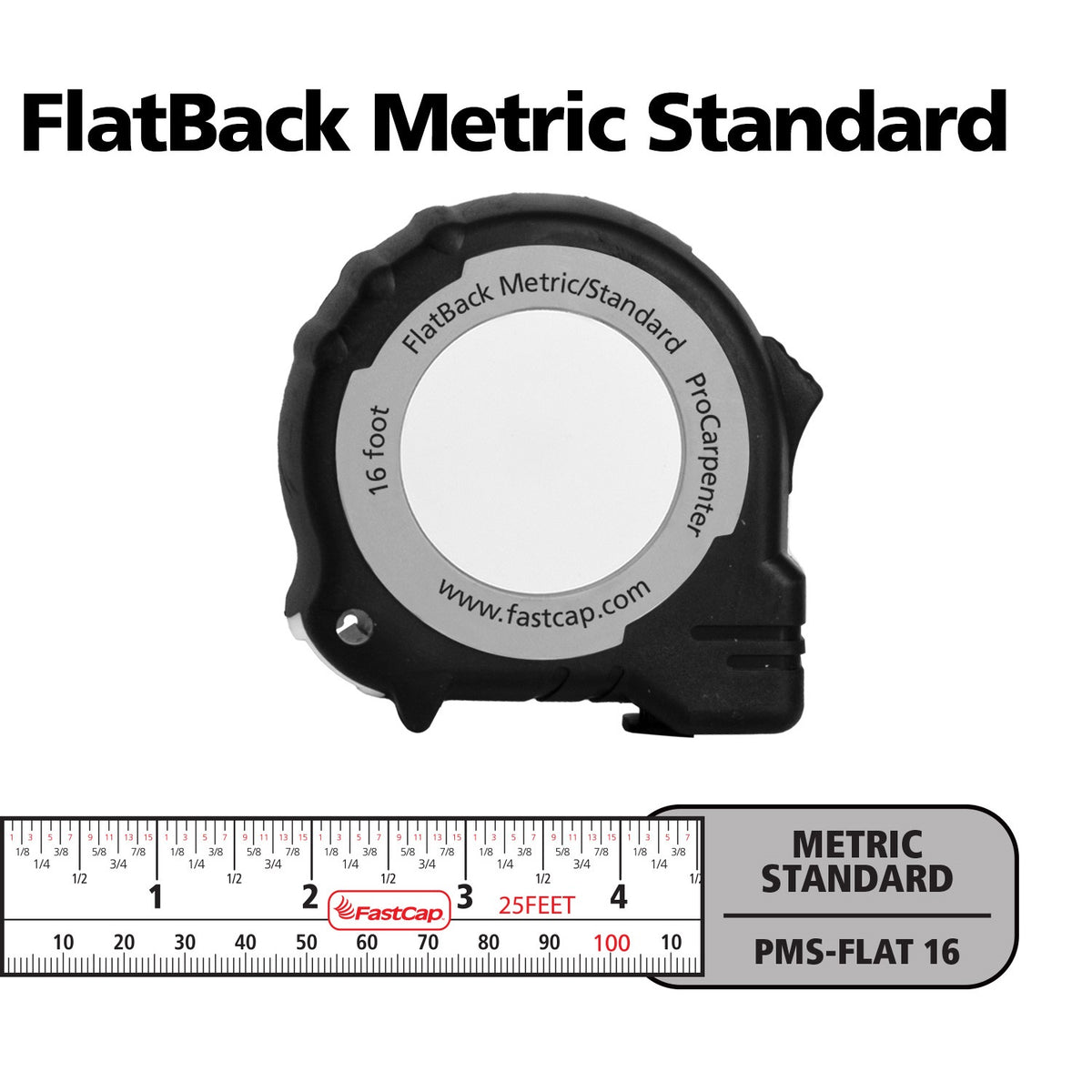 ProCarpenter 16' Metric/Standard Flatback Story Pole Tape