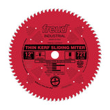 Freud 12" Thin Kerf Sliding Miter Blade: 12" x 72 Tooth - .090" Kerf