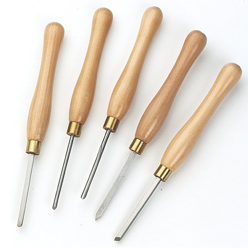 Steelex 5-Piece HSS Mini Turning Set – Highland Woodworking