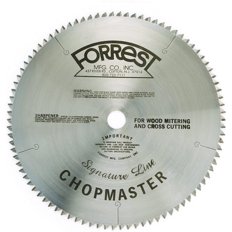 Forrest Chopmaster Signature Line PTB: 12" X 90 Tooth - 1" Arbor