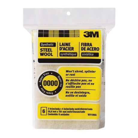3M Synthetic Steel Wool Pads - Pack of 6