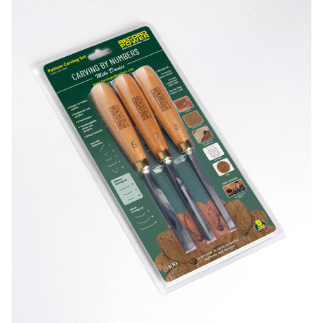 Record Power 3-piece Carving by Numbers Pattern Set