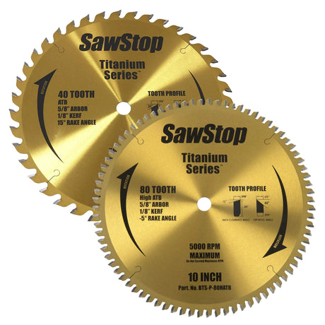 SawStop Titanium Series Blades