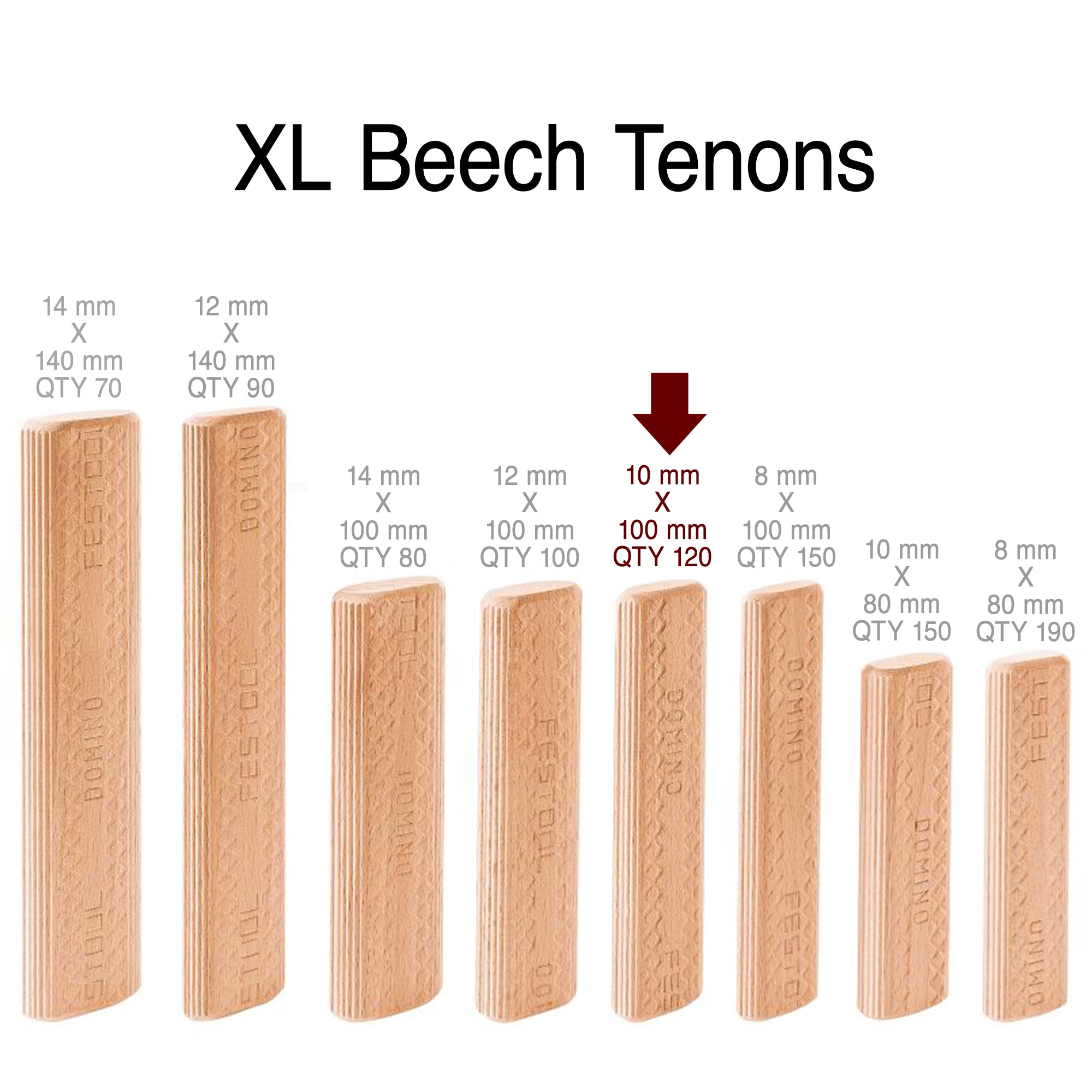 Festool Domino XL Beech Tenons – Highland Woodworking