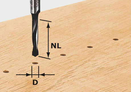 721520: Festool Dowel Drill Router Bits - 8mm shank