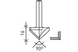 Festool 32mm 90 deg. V-Groove Bit - 8mm shank