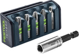 Festool Set of Five Impact Driver Bits with Magnetic Bit Holder
