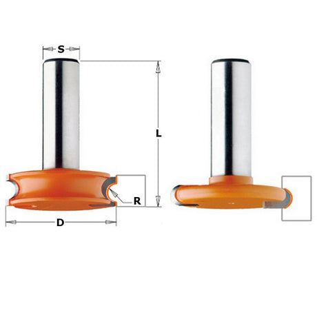 CMT 1/8 inch Radius Flute & Bead Router Bit Set