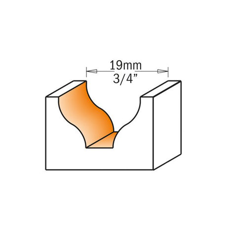 CMT Decorative Beading Router Bit - 1/4 inch shank
