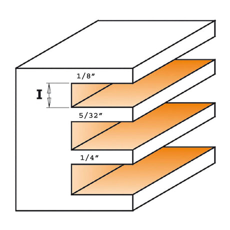 CMT Slot Cutter w/ Top Bearing - 1/2in Shank