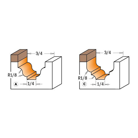 CMT Classical Bead Bit - 1/4" Shank