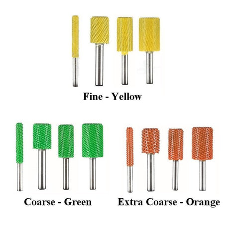 Cylinder Saburr Tooth Carbide Burrs - 1/4 inch Shank