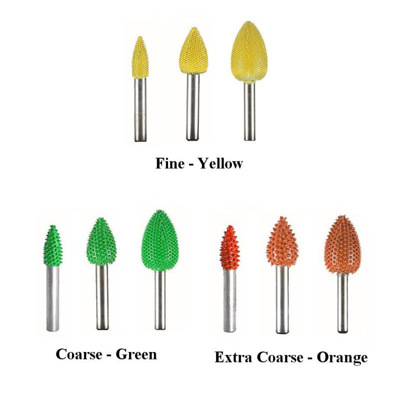 Flame Saburr Tooth Carbide Burrs - 1/4 inch Shank