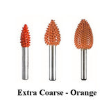 Flame Saburr Tooth Carbide Burrs - 1/4 inch Shank