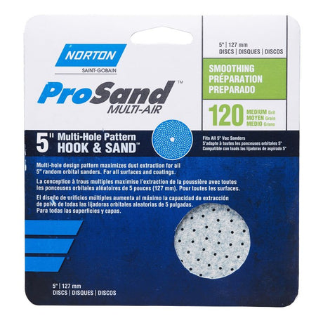 156809: Norton ProSand Multi-Air Hook & Loop Discs - 5 inch