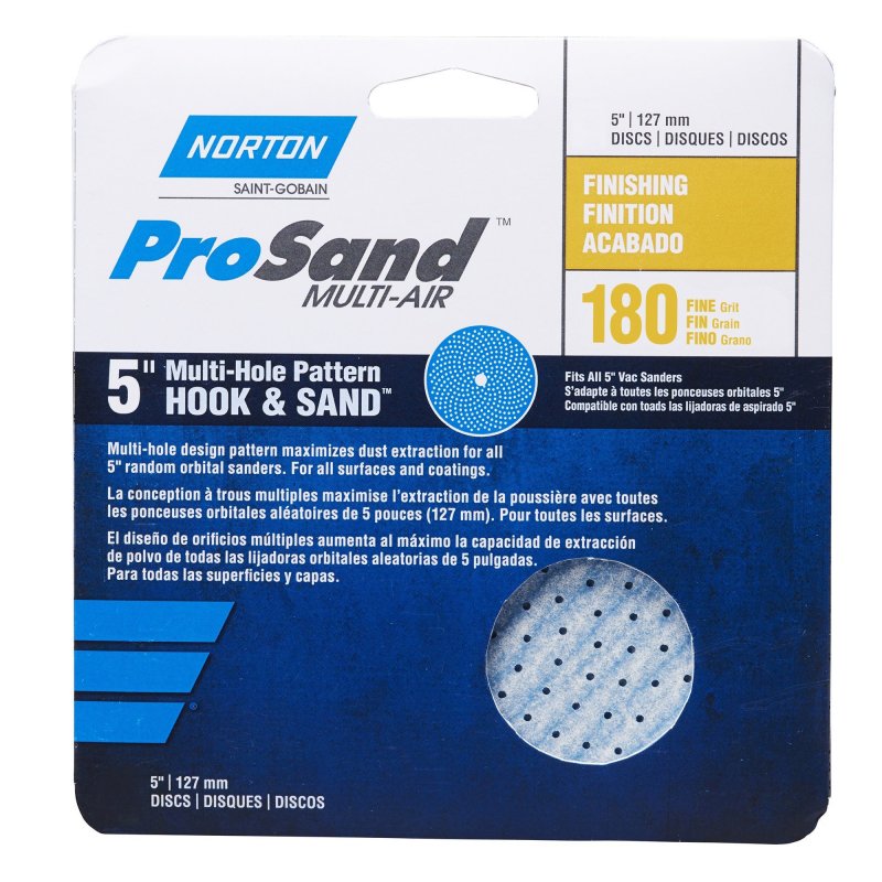 156857: Norton ProSand Multi-Air Hook & Loop Discs - 5 inch