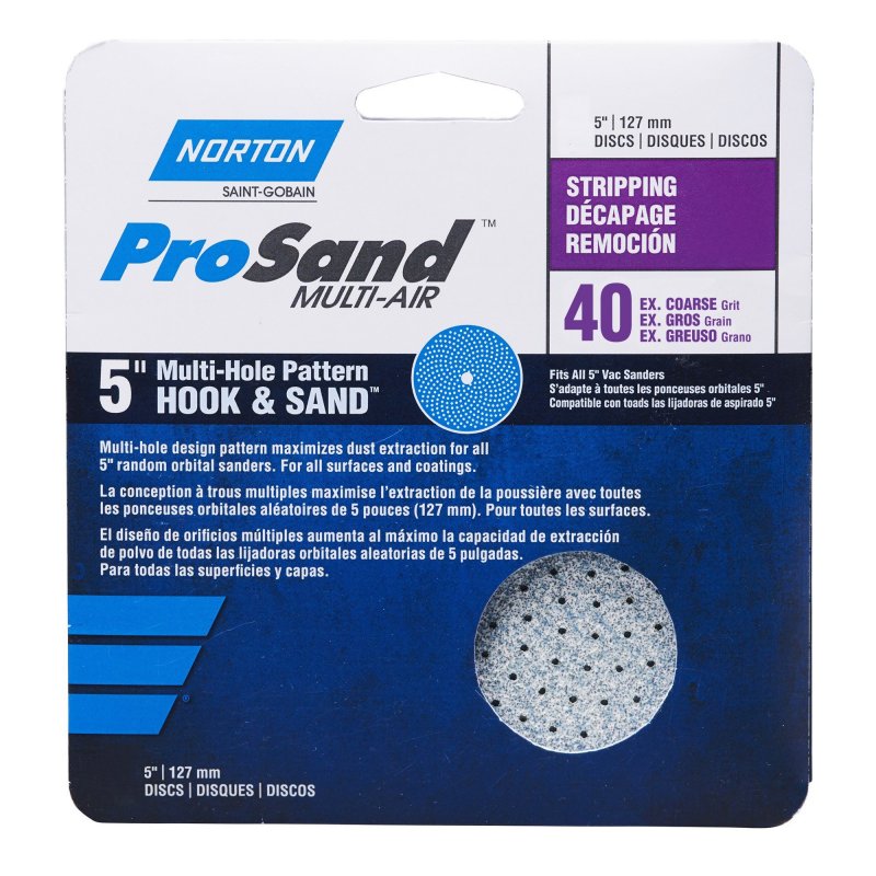 156860: Norton ProSand Multi-Air Hook & Loop Discs - 5 inch