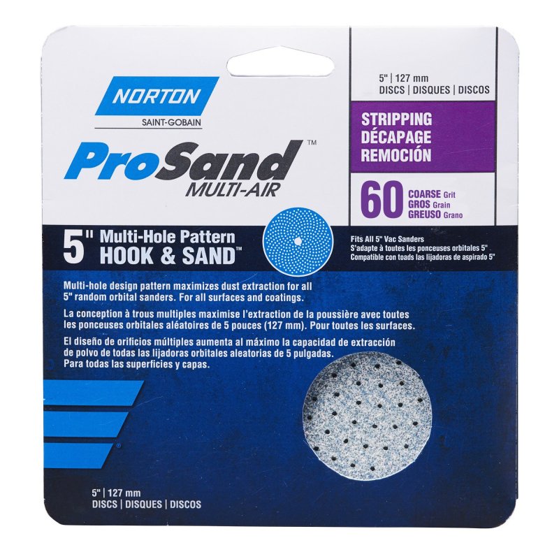 156806: Norton ProSand Multi-Air Hook & Loop Discs - 5 inch