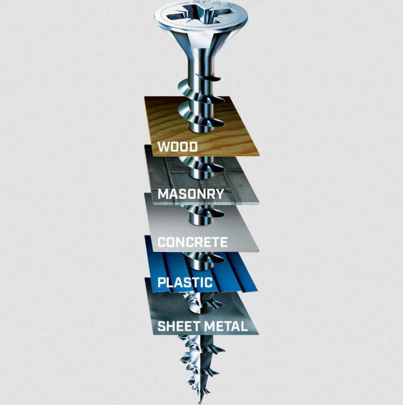 Spax Flat-Head Zinc Plated Screws - Unidrive - Square Drive